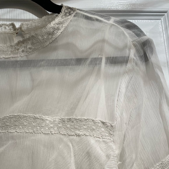 ALL SAINTS white blouse with built in cami - Picture 3 of 4